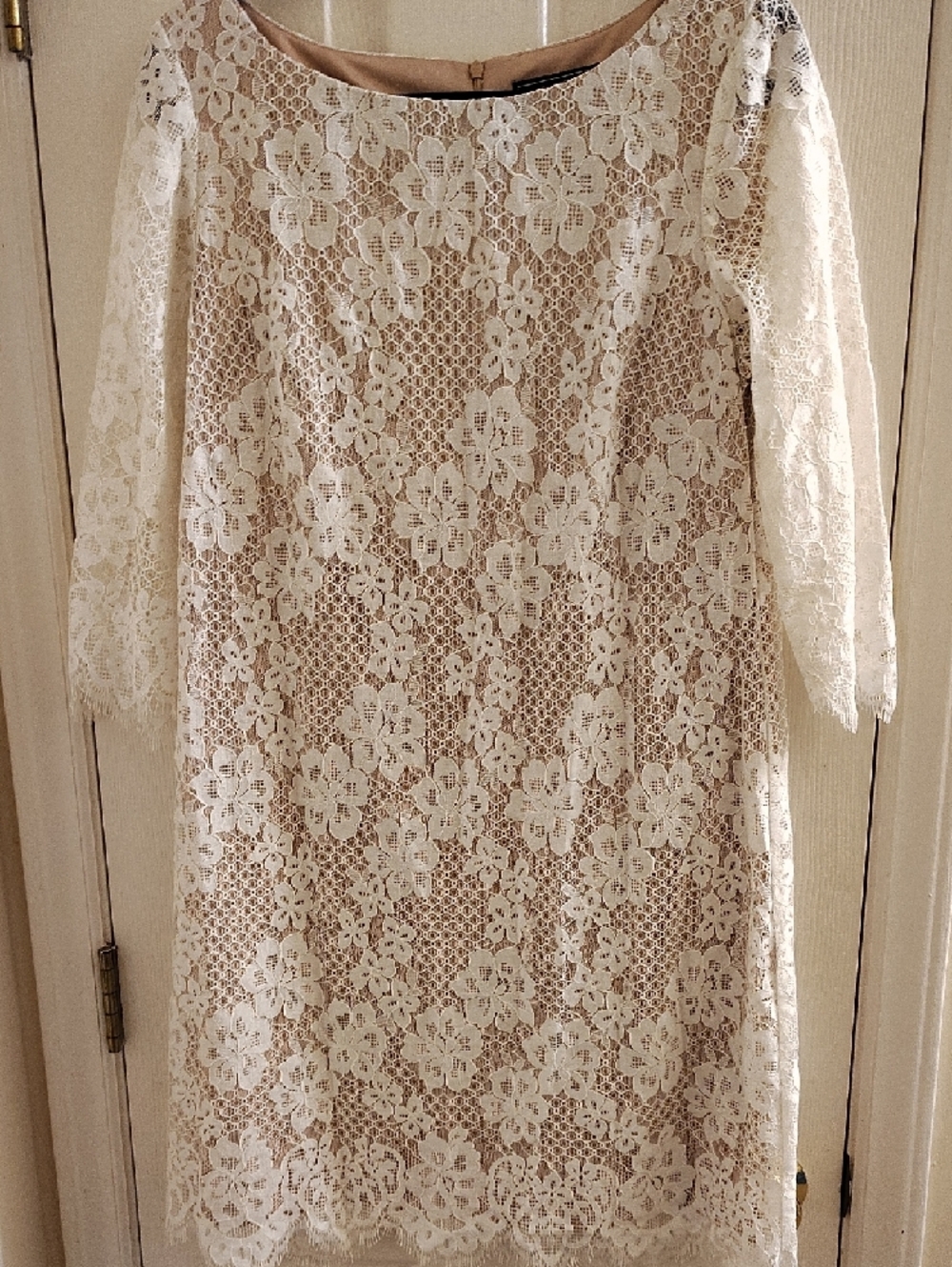 Jessica Howard Cream Lace Long Sleeve Dress - Picture 6 of 6